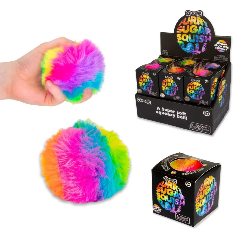 Scrunchems® Furry Sugar Ball Squishy Fidget Toy (1pc)