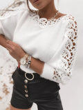 Lace Trim Long Sleeve Sweater