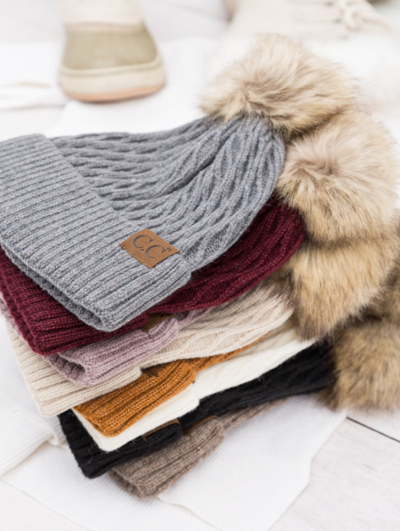 C.C® Honeycomb Pom Beanie
