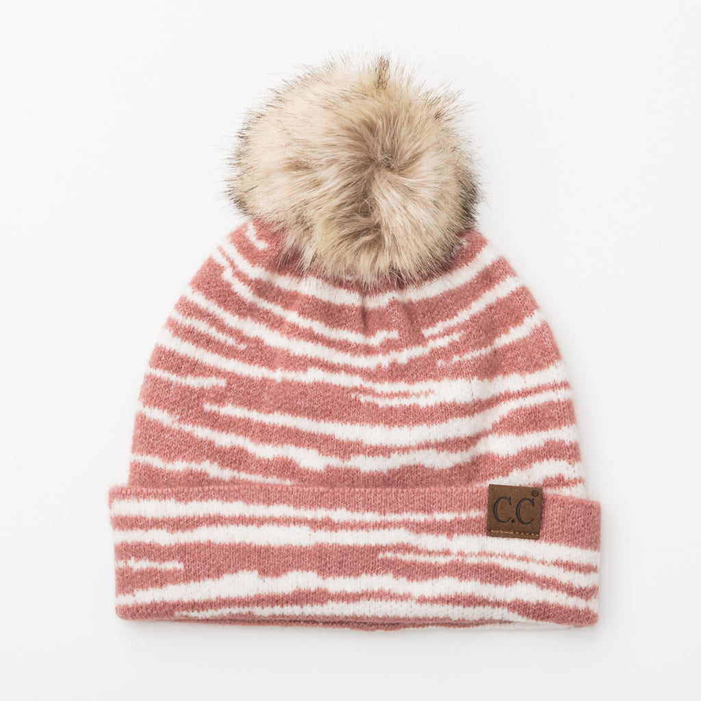 C.C® Zebra Pom Beanie