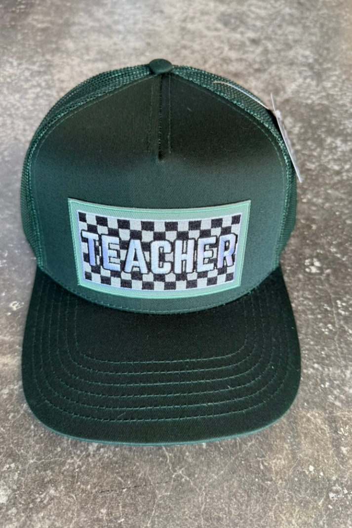 TEACHER - Embroidered Patch on Structured Trucker Hat