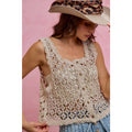 Jewel sequin crochet tank/vest