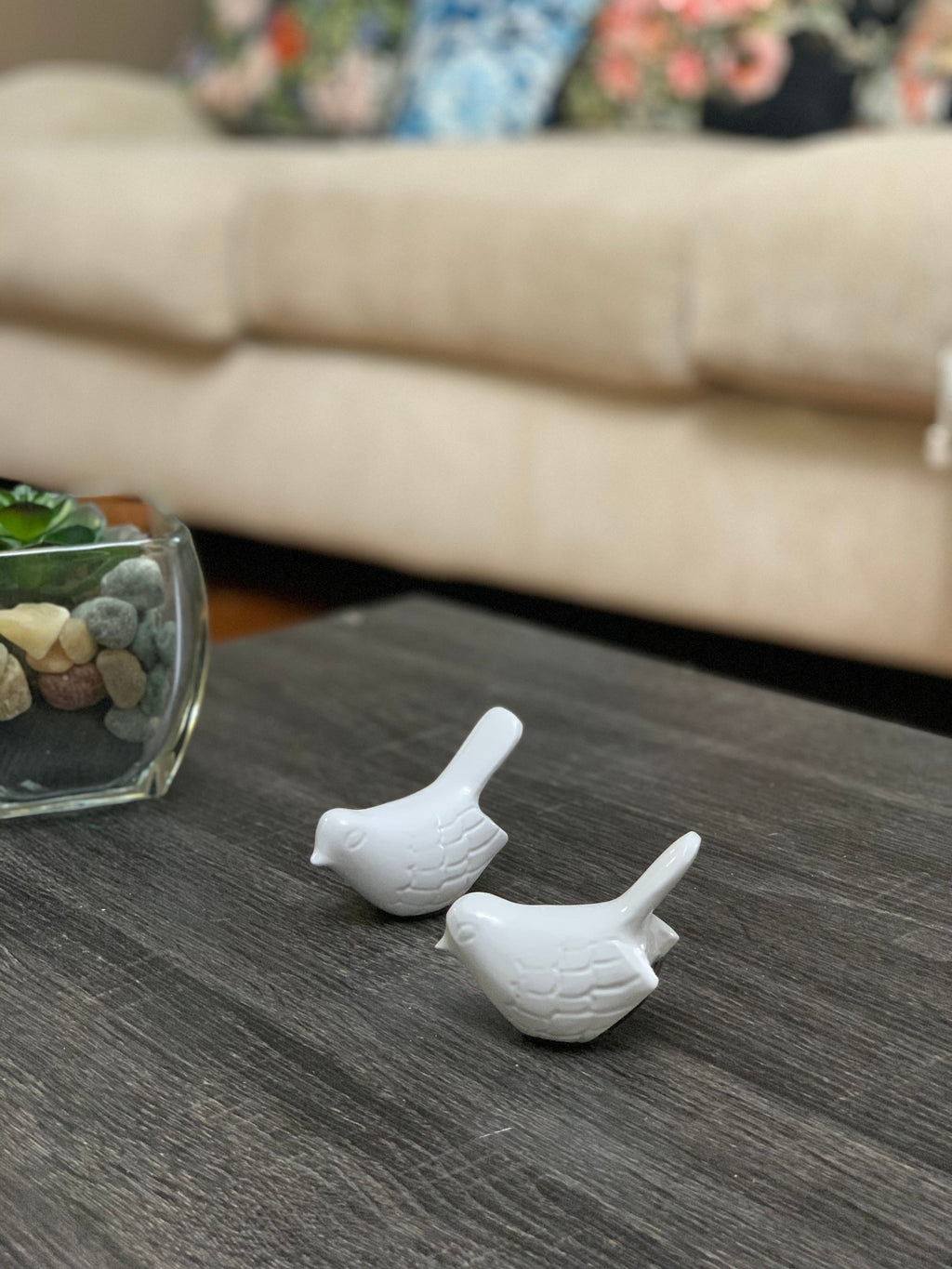 Vibhsa Birds of Health and Happiness Set of 2 (White)