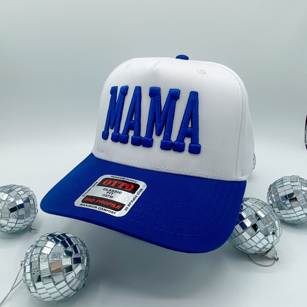 Mama Puff Blue + White - Trucker Hat