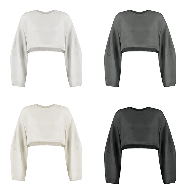 Active Comfort Long Sleeved Sweatshirt Crop Top