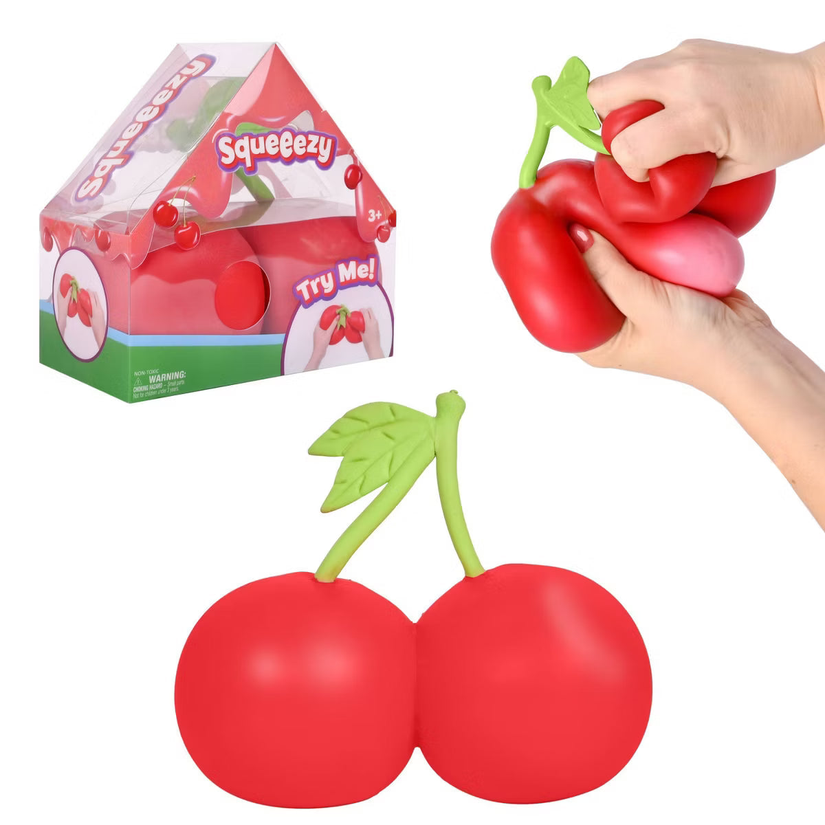 JUMBO SQUEEZY, SQUISHY CHERRIES | POKE THEM, PULL THEM, STRETCH THEM!