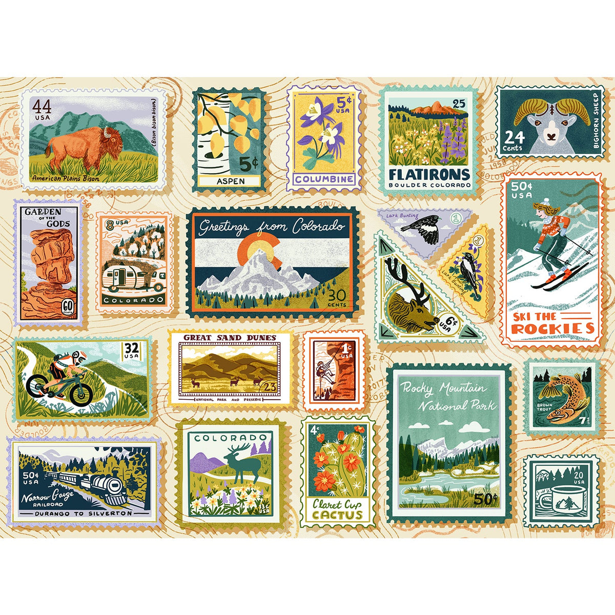 Greetings from Colorado (500 Piece) Jigsaw Puzzle