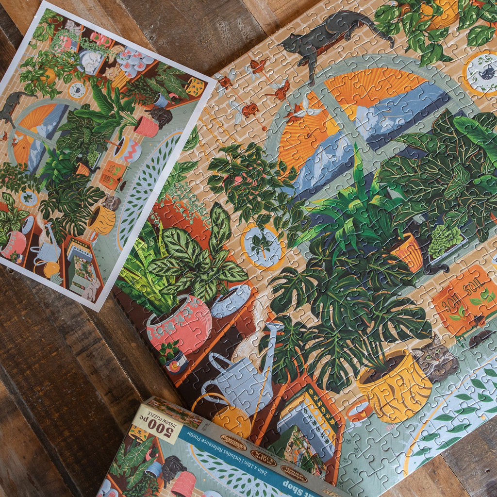 The Purrfect Plant Shop (500 Piece) Jigsaw Puzzle
