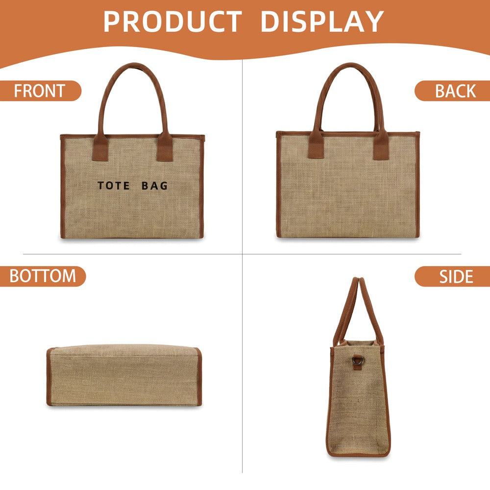 Clare Mixed Media Canvas Tote