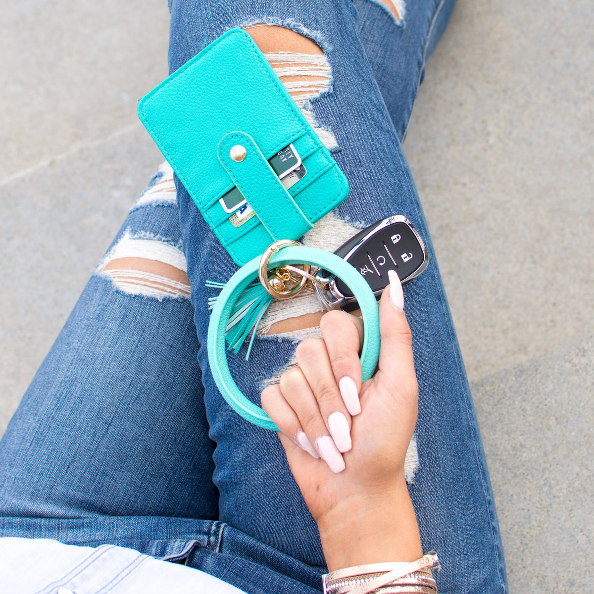Key Ring Wallet Bracelet