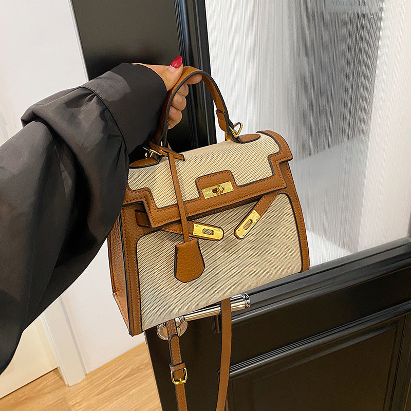 Women's Kelly Portable Underarm Solid Color Texture Lock