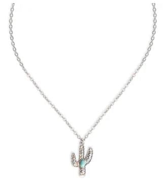 Desert Bloom Saguaro Cactus Necklace