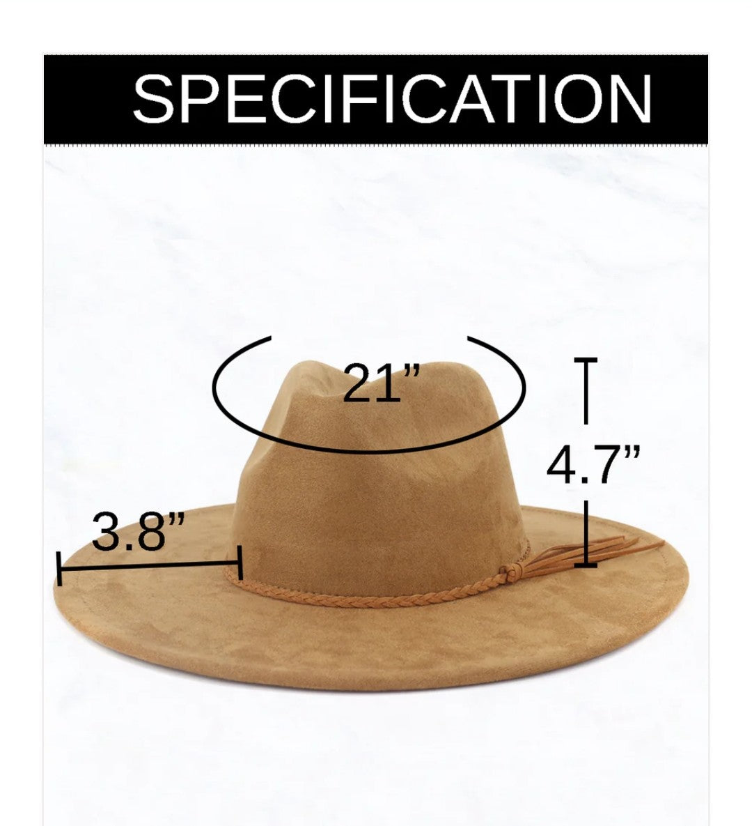 **Wide Genuine Leather Cognac Hat Band Only w/ Turq 954m