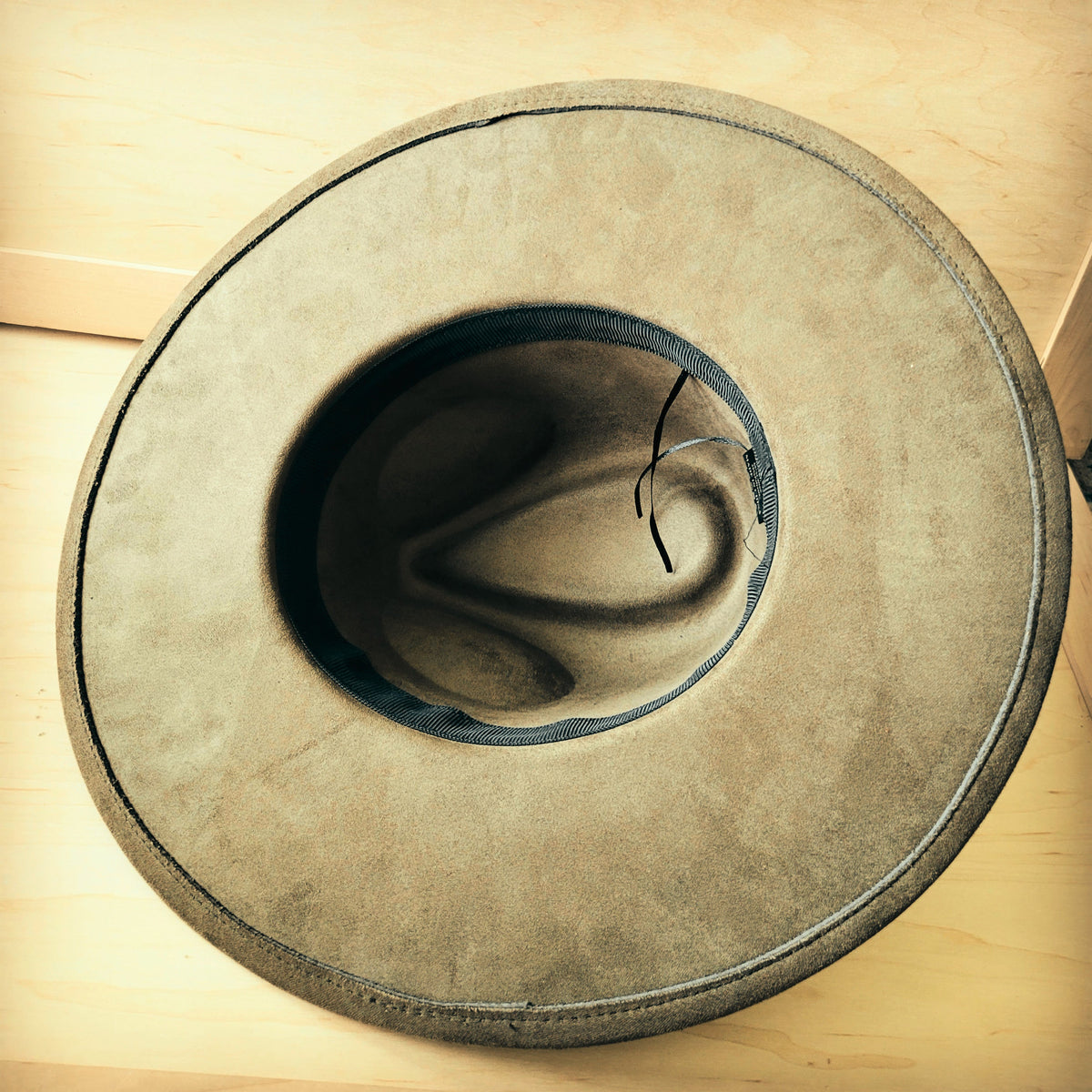 Hand-Painted Distressed Boho Western Cowgirl Hat & Band-Olive 987n