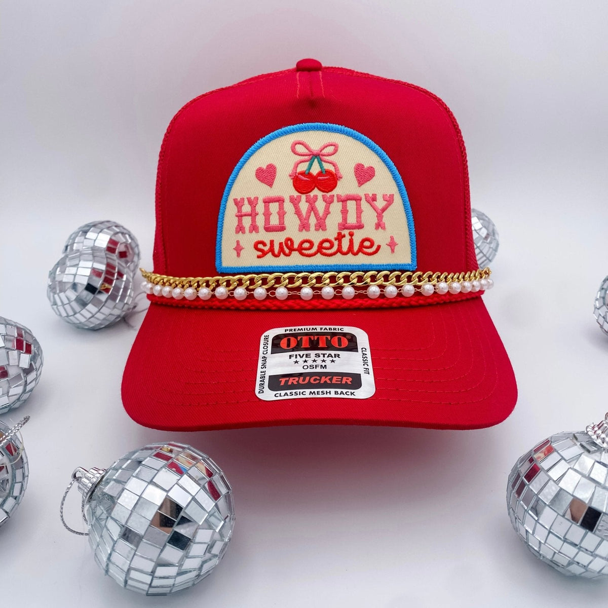 Howdy Sweetie Red Trucker Hat