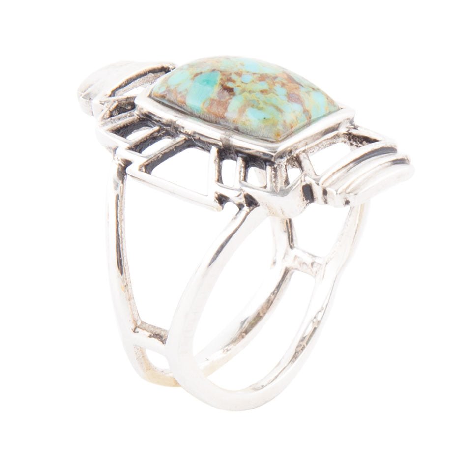 Native Sky Blue Turquoise and Sterling Silver Ring